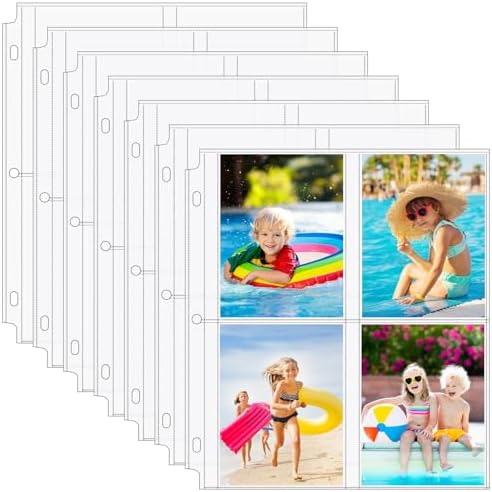 MaxGear 120 Pack Photo Sleeves for 3 Ring Binder (960 Pictures), 3.5x5 in by MaxGear