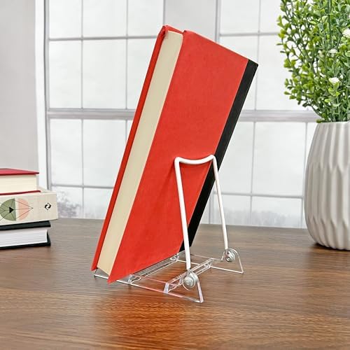 GIBSON HOLDERS 3PL Adjustable White Wire and Clear Acrylic Display Easel, 3.875" W x 5.375" D x 5.25" H, Pack of 3 - Image 3