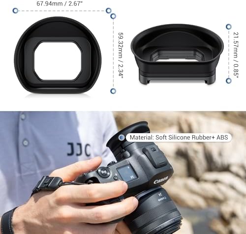 JJC ER-1 Extended Eyecup Eyepeice Viewfinder for Canon EOS R1 Camera, Soft Silicone Eye Cup Replaces Canon ER-i, Provides Comfortable Viewfinding - Image 4