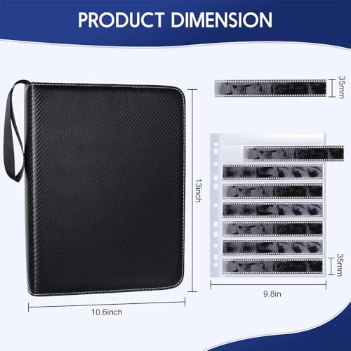 35mm Film Negative Sleeves Storage Kit, 50 Pack 7x6 Acid-Free Archival Pages & Binder Box - Holds 2100 Frames for 35mm/135 Film Collect & Organization - Image 2