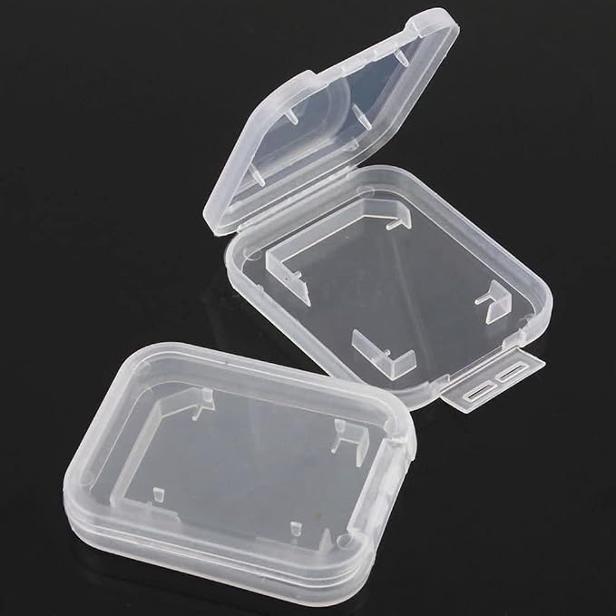 eTECH Collection Clear Plastic SD/SDHC/SDXC/Secure Digital Memory Card Case Holder Compatible for SanDisk/Kingston/Transcend/Samsung Memory Card (100 Pack) - Image 2