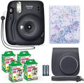 Fujifilm Instax Mini 11 Instant Camera Charcoal Gray + Fuji Film Value Pack (40 Sheets) + Shutter Accessories Bundle, Incl. Compatible Carrying Case, Quicksand Beads Photo Album 64 Pockets by FUJIFILM