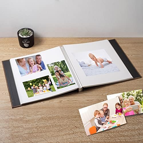 Large Photo Album Scrapbook, Holds 4x6, 8x10 Pictures, Self-Adhesive Pages for Baby, Wedding, Travel & Family Memories, Includes Metallic Pen & Scraper, DIY Memory Book for Gifts 11" X 10.8" 60 Pages - Image 3