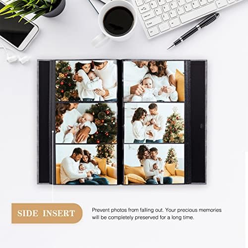 potricher Photo Album 4x6 Pictures, 300 Pockets, Linen Cover, Brown - Image 3