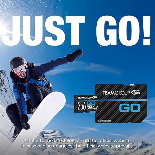 TEAMGROUP GO Card 256GB x 5 Pack MicroSDXC UHS-I U3 V30 4K for Action Cameras & Drone High Speed Flash Memory Card with Adapter for Outdoor Sports&Vlog, 4K Shooting,GoPro&Insta360&DJI TGUSDX256GU363 - Image 2