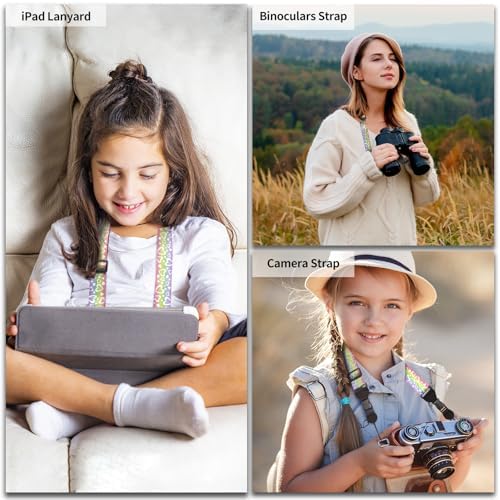 FIEIL 5 Pack Adjustable Shoulder Strap, Nylon Camera Strap, Comfortable Neck Strap for iPad, Cellphone Tablet, Camera, Laptop, Binocular, Luggage Bag (Rainbow Heart Universal Lanyard) - Image 3