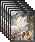 Fxojyvo 13x17 Picture Frame Set of 6 Black Engineered Wood Wall Hanging by Fxojyvo