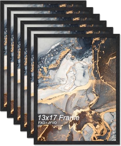 Fxojyvo 13x17 Picture Frame Set of 6 Black Engineered Wood Wall Hanging by Fxojyvo