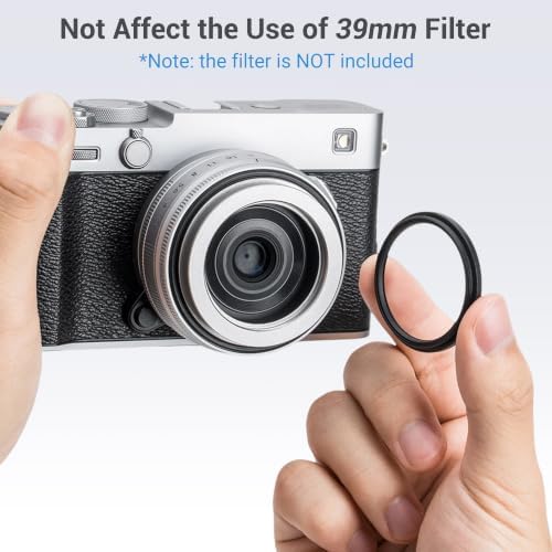 JJC LH-XF27 Metal Lens Hood Shade for Fuji XF 23mm f2.8 Lens on X-E5,Silver - Image 3