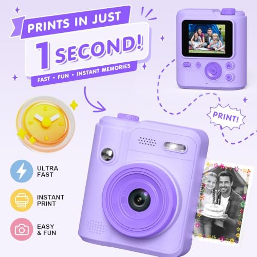 Gofunly Kids Camera Instant Print: Birthday Gifts for Age 4-10 Girls Boys - Image 3
