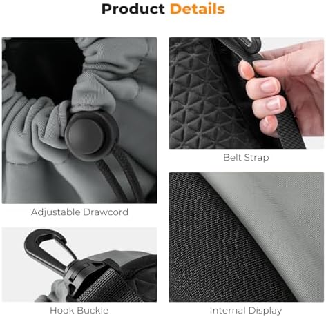 K&F CONCEPT Camera Lens Case, Drawstring Lense Pouch for DSLR SLR, 4 Pack - Image 2