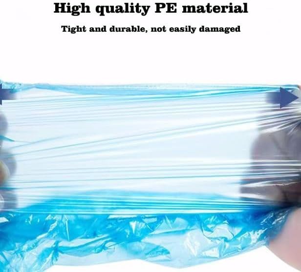 100PCS (50Pairs) Disposable Shoe Covers Waterproof Non-Slip Durable Boot Covers for Indoors Cleaning Real Estate Travel Construction Workplaces Plastic Disposable Shoe Covers for Men and Women (Blue) - Image 5