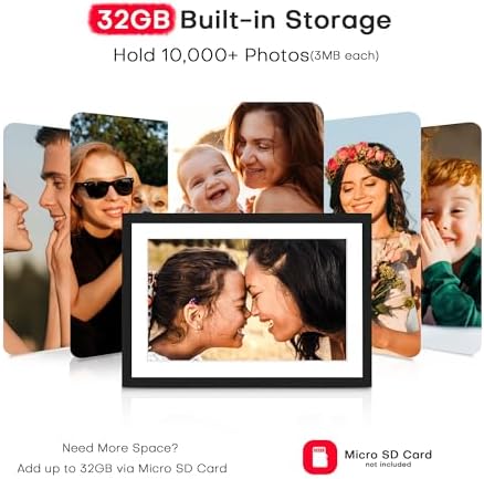 Frameo 10.1" Digital Picture Frame WiFi 32GB, Birthday Gifts for Mom, Women - Image 5