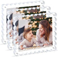 Chivalral 8x10 Scalloped Acrylic Photo Frame 3 Pack,15+15mm Desktop Holders by Chivalral