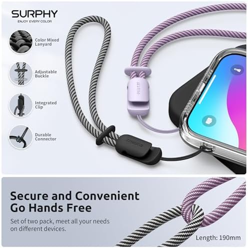 SURPHY 2 Pack Phone Lanyard, Phone Wrist Strap for Case, Camera Wrist Strap - Image 4