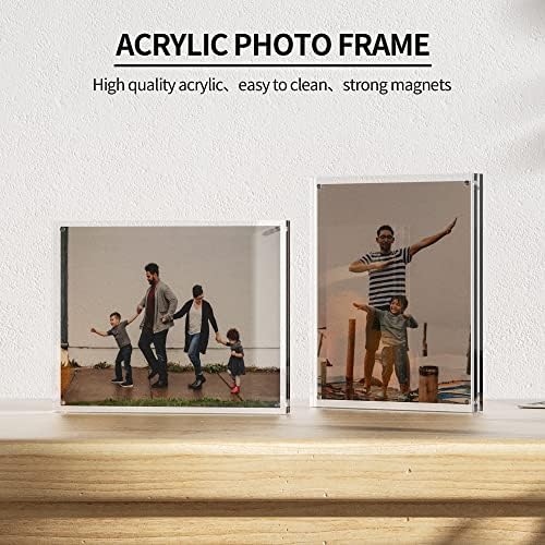Sezanrpt Acrylic Picture Frames 8x10 Inches, Photo Frame for Love Memories, Family Happiness, Pet Pictures, Stamps Collection, Cash, Specimen Display, Two 8x10 Acrylic Block in 12mm + 12mm - Image 6