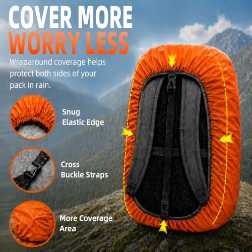 Frelaxy Waterproof Backpack Rain Cover, Pack Covers for Hiking, Travel - Image 4