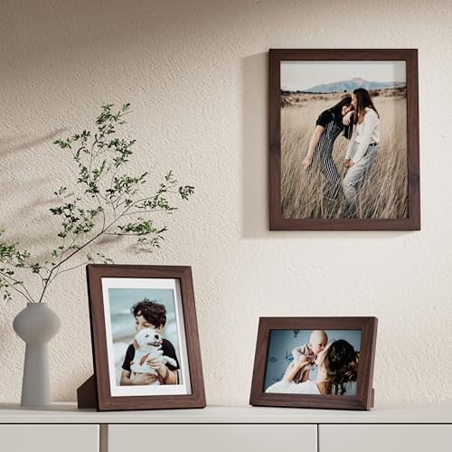 Vittanly 10 Pack Picture Frames Collage Wall Decor, Light Brown - Image 4