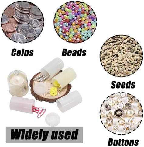 12Pcs White 35mm Caliber Plastic Film Canisters with Lids - Image 5