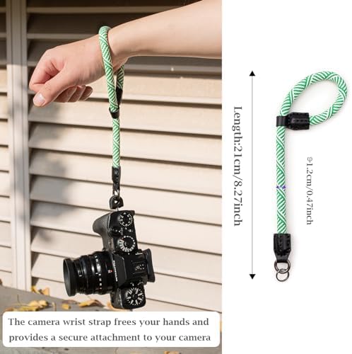 VOVMOEYA Rope Camera Wrist Strap,Camera Hand Strap Compatible with A6400 A6000 A7 IV,for Fujifilm X100V for Nikon Zf Z30 for Canon EOS R6 R7 R8 R10 Camera Wrist Straps for dslr - Image 2