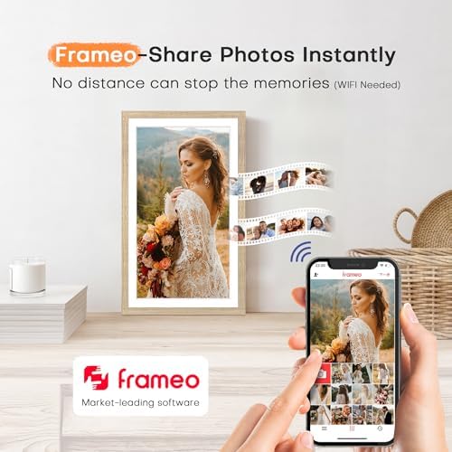 Digital Picture Frame, Frameo WiFi 15.6 Inch Large Digital Photo Frame 32GB - Image 3