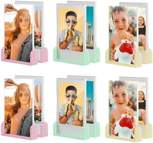 Grarry 2x3 Mini Picture Frame for Instax Mini EVO/13/12/11/41/40/SE, Small Polaroid Photo Frame, Instax Film Holder for Tabletop, Wallet Sized Photo Display (12 Pack) by Grarry