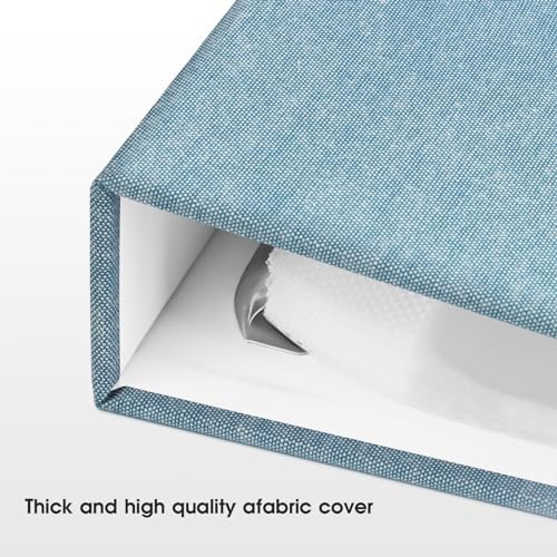 1DOT2 8.5x11 Inch 3 Ring DIY Scrapbook Photo Album, Cyan Blue - Image 2