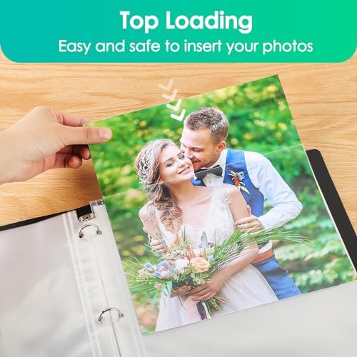 MaxGear 30 Pack 8x10 Photo Sleeves for 3 Ring Binder (60 Pictures),1 Pocket - Image 6