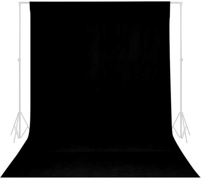 TRLYC Black Photography Backdrops 5x7 FT Seamless Background for Studio | Black Backdrop for Photoshoot Video Backgrounds Screen Party Wrinkle-free Polyester Non-Glare Rod Pocket Easy Setup by TRLYC