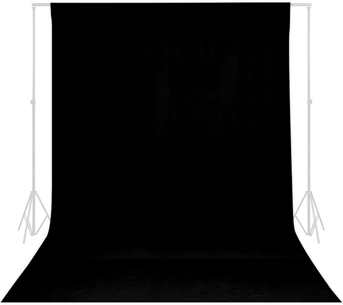 TRLYC Black Photography Backdrops 10x10 FT Seamless Background for Studio | Black Backdrop for Photoshoot Video Backgrounds Screen Party Wrinkle-free Polyester Non-Glare Rod Pocket Easy Setup by TRLYC