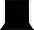 TRLYC Black Photography Backdrops 8x10 FT Seamless Background for Studio | Black Backdrop for Photoshoot Video Backgrounds Screen Party Wrinkle-free Polyester Non-Glare Rod Pocket Easy Setup by TRLYC