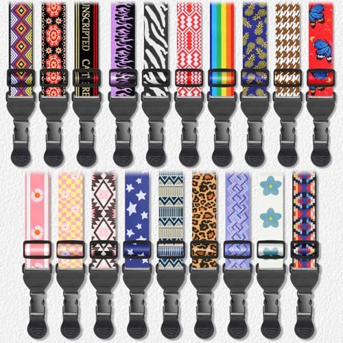 FIEIL Red and White Geometric Shoulder Strap, Adjustable Camera Strap with 2 Sets of Quick-Release Buckles, Comfortable Neck Strap for iPad, Tablet, Camera, Laptop, Binocular, Luggage Bag - Image 6