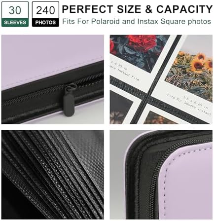 Large Polaroid Photo Album Binder, 240 Pockets. Lilac Purple - Image 4