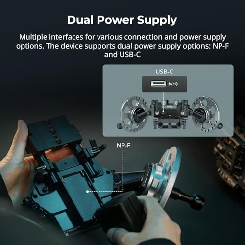 SmallRig Gimbal Control Wheels for DJI RS2 / RS 3 Pro/RS 4 / RS 4 Pro/RS 5 | Intuitive Control | Adjustable Damping | Dual Power Supply, for Heavy Duty Tripod - 4525 - Image 5