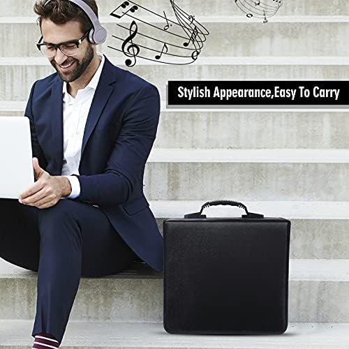 CD/DVD Portable Storage Binder with Handle, 400‑Capacity, (Black) - Image 3