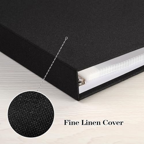 Mublalbum 8x8 Inch 3 Ring DIY Scrapbook Photo Album 40 Pages, Black - Image 6