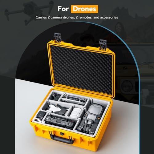 Lykus PVC1 Hard Case with Dividers for Cameras,Lenses,DJI Mavic/Air/Mini - Image 3