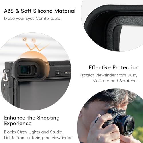 Kiorafoto Extended A6000 A6100 A6300 Eye Cup,Replace Sony FDA-EP10 - Image 3