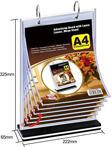 KAFENDA A4 Multi page Flip Display Card Label Display Stand, T-shaped - Image 6