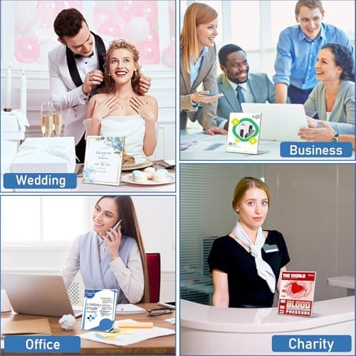 Acrylic Sign Holder 4x6 Inches, 16 Pack Clear Plastic Table Flyer Display Stand, L-Shape Vertical Menu Paper Holder Stand, Clear Picture Photo Flyer Display Stand for Restaurants, Store Fair,Office - Image 7