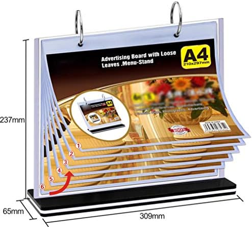 T-Shaped Multi-Page flip Acrylic Sign Holder, Beverage Display Stand - Image 5