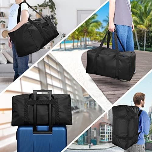 COOLBEBE 2 Pack 24" Sports Duffle Bag - 53L Travel Duffel Tote Bag, Black - Image 7