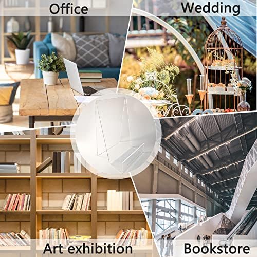 10PCS 4" x 3" Acrylic Book Display Stand Clear Easel with Ledge Tablet Holder for Displaying Books, Pictures, Notebooks, CDs, Artworks, etc (Small(10 Pack)) - Image 6