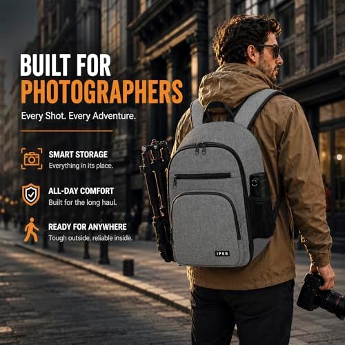 Camera Backpack for Photographers, Professional DSLR Camera Bag - Image 4