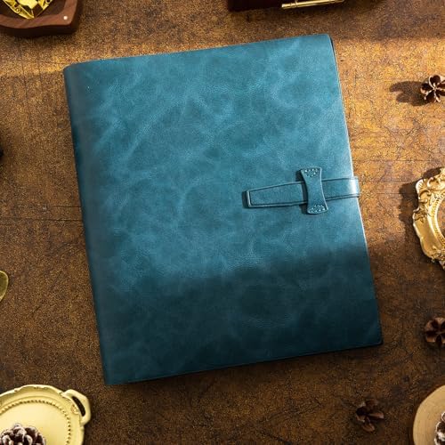 Leather Photo Album for 4x6 Pictures Photo Book With 30 Writing Paper for Family Wedding Anniversary Baby Vacation Picture Album (Blue) - Image 2