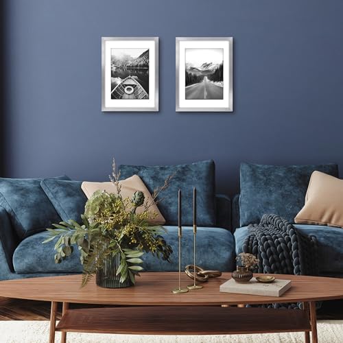 Americanflat 12x16 Picture Frame 2-Pack - Matted to 9x12 - Silver - Image 5