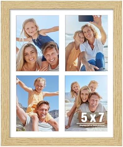DUENPY 12x16 Solid Wood Collage Frame For 4 5x7 Photos by DUENPY