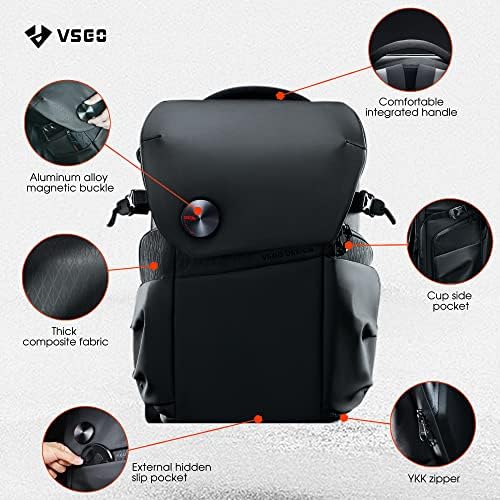 VSGO Black Snipe 20L Camera Backpack with Removable Padded Dividers - Image 5
