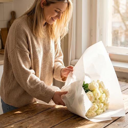 100 Sheets Acid-Free Tissue Paper, 20x13.7in White Archival Tissue Paper Bulk, Acid Free Wrapping Paper for Gift Wrapping, Clothing Storage, Protecting Photos, Crafts & More - Image 4