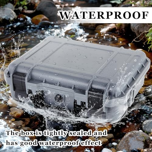 Relaxweex 14.3 x 11.4 x 4.5 Inch Hard Case, Stripe Shell, Gray - Image 6